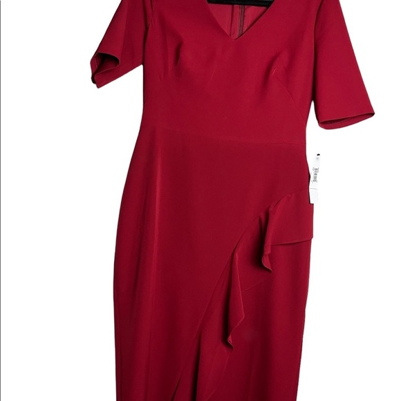 Maggy London Woman’s Carolyn Midi Red Dress / Size-Medium - Picture 3 of 16
